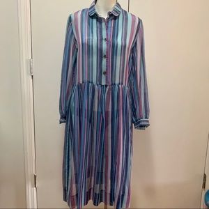 Vintage striped Serbin dress designed by Marianne